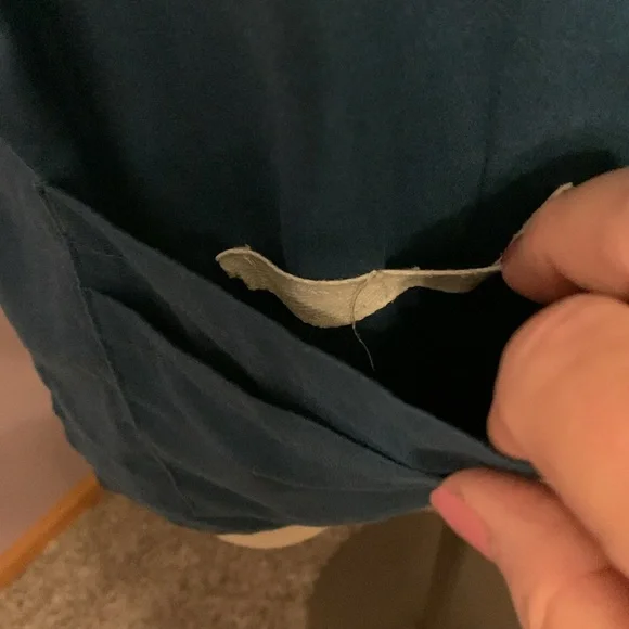 Landau Nurse Scrub Top, Short sleeve, size medium, dark teal - Picture 8 of 13